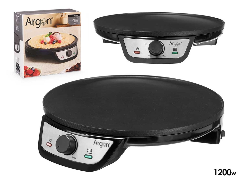 [10201] Crêpe-Maker aus schwarzem Stahl, 1200 W